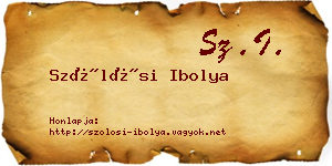 Szőlősi Ibolya névjegykártya